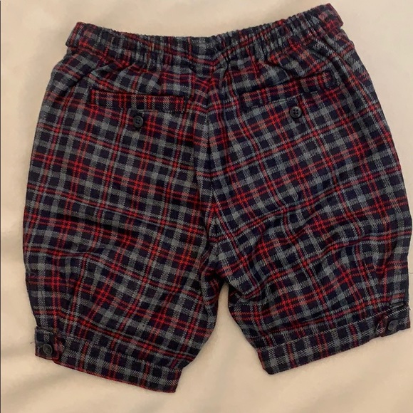 Ensemble été Bébé Garçon Janie And Jack, Short Lin Bleu Et Chemise à Carreaux